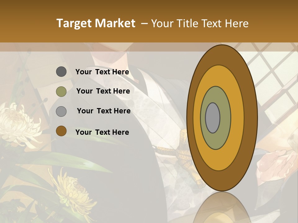 A Woman With Blue Hair Is Sitting In Front Of A Potted Plant PowerPoint Template