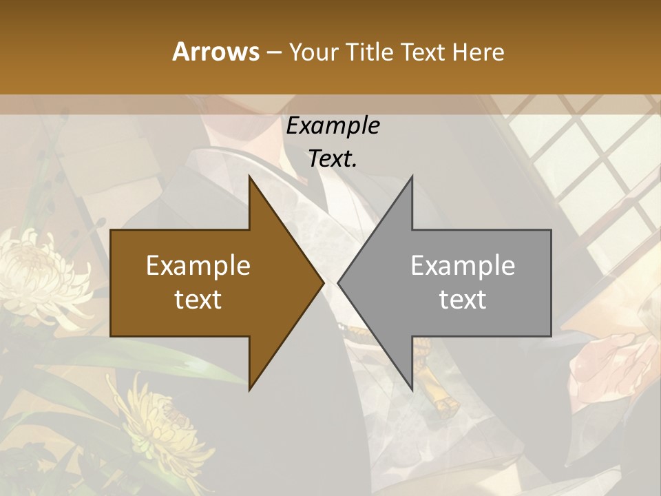 A Woman With Blue Hair Is Sitting In Front Of A Potted Plant PowerPoint Template