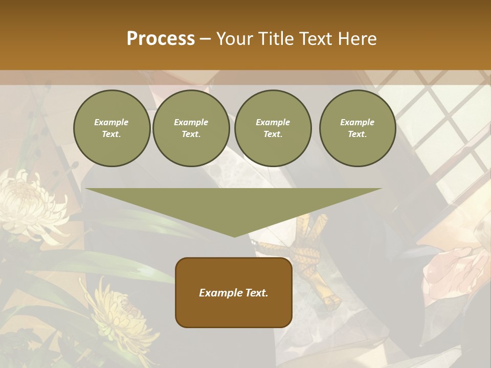 A Woman With Blue Hair Is Sitting In Front Of A Potted Plant PowerPoint Template