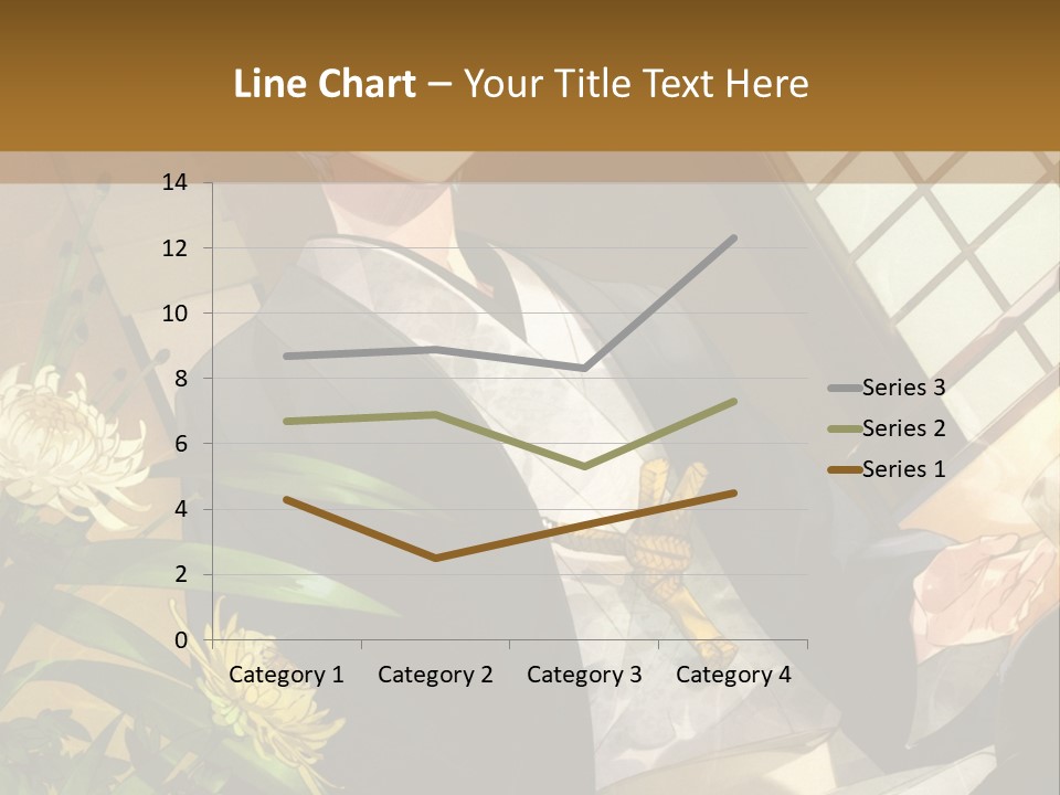 A Woman With Blue Hair Is Sitting In Front Of A Potted Plant PowerPoint Template