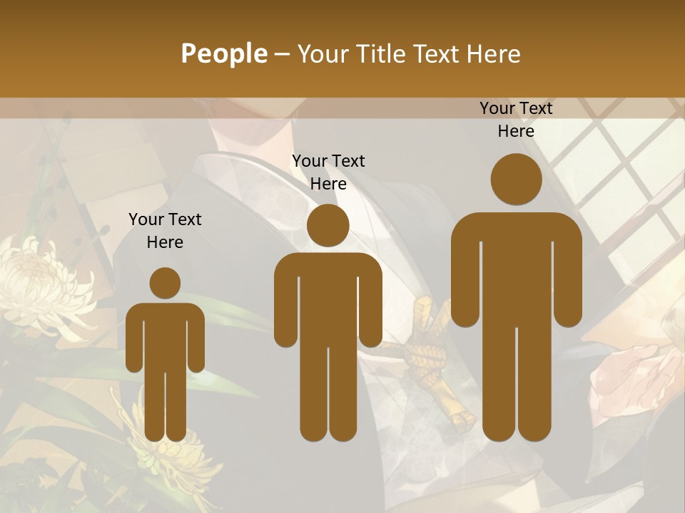 A Woman With Blue Hair Is Sitting In Front Of A Potted Plant PowerPoint Template