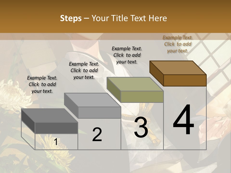 A Woman With Blue Hair Is Sitting In Front Of A Potted Plant PowerPoint Template