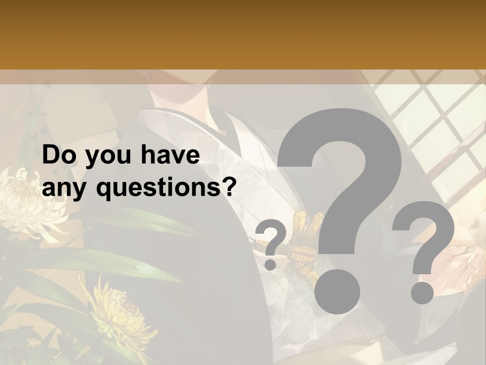 A Woman With Blue Hair Is Sitting In Front Of A Potted Plant PowerPoint Template