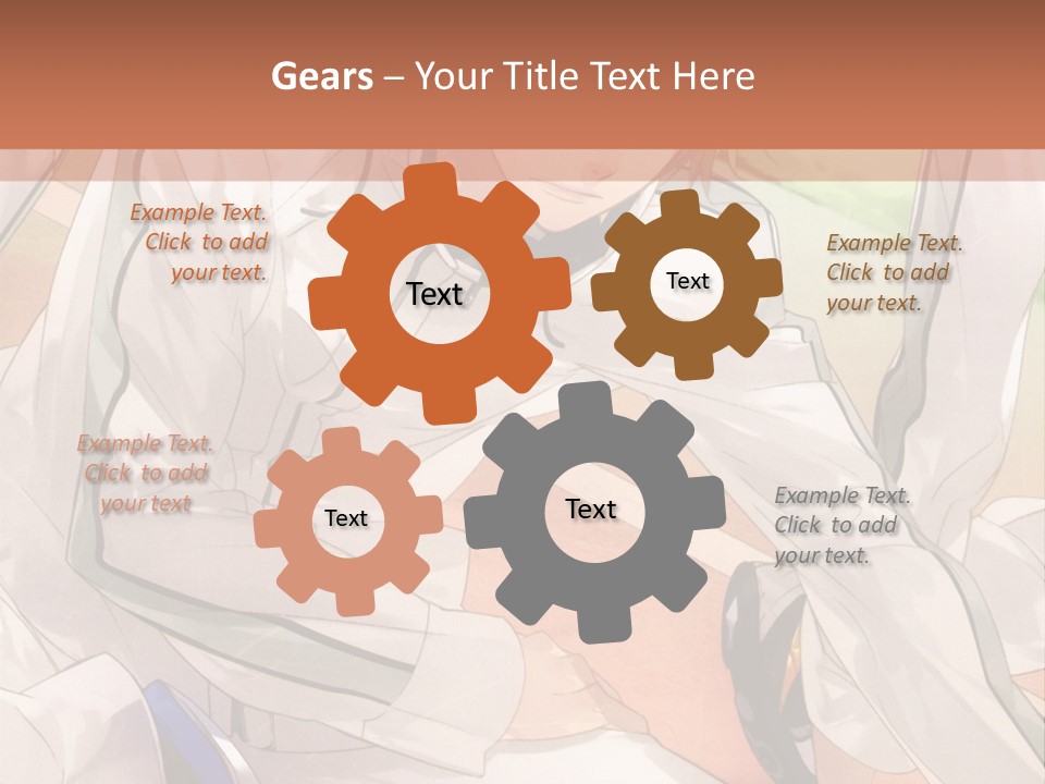 A Couple Of People Sitting Next To Each Other PowerPoint Template