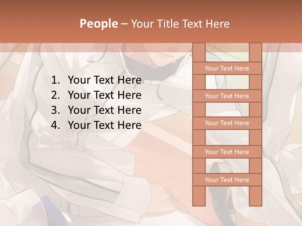 A Couple Of People Sitting Next To Each Other PowerPoint Template