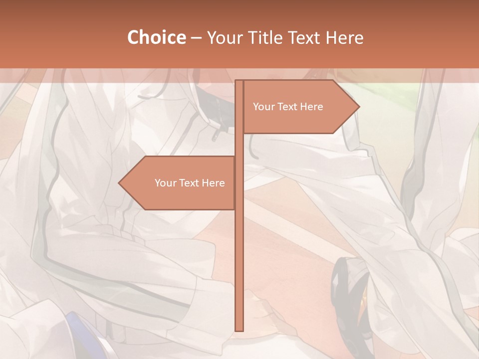 A Couple Of People Sitting Next To Each Other PowerPoint Template