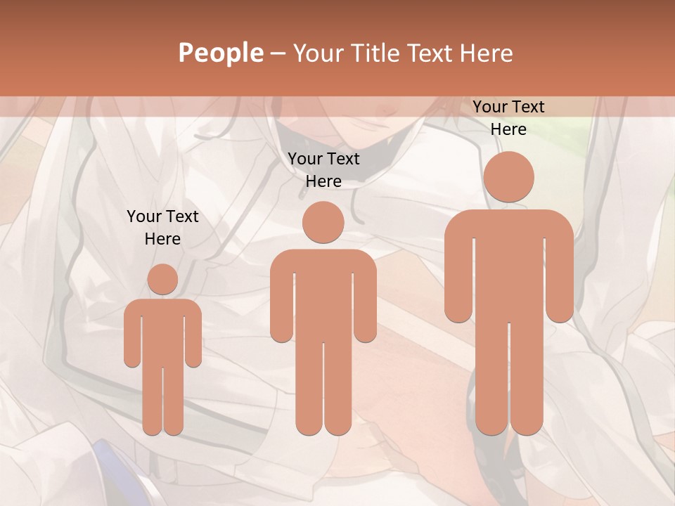 A Couple Of People Sitting Next To Each Other PowerPoint Template