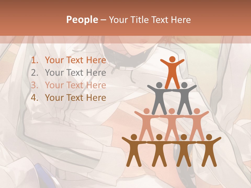 A Couple Of People Sitting Next To Each Other PowerPoint Template