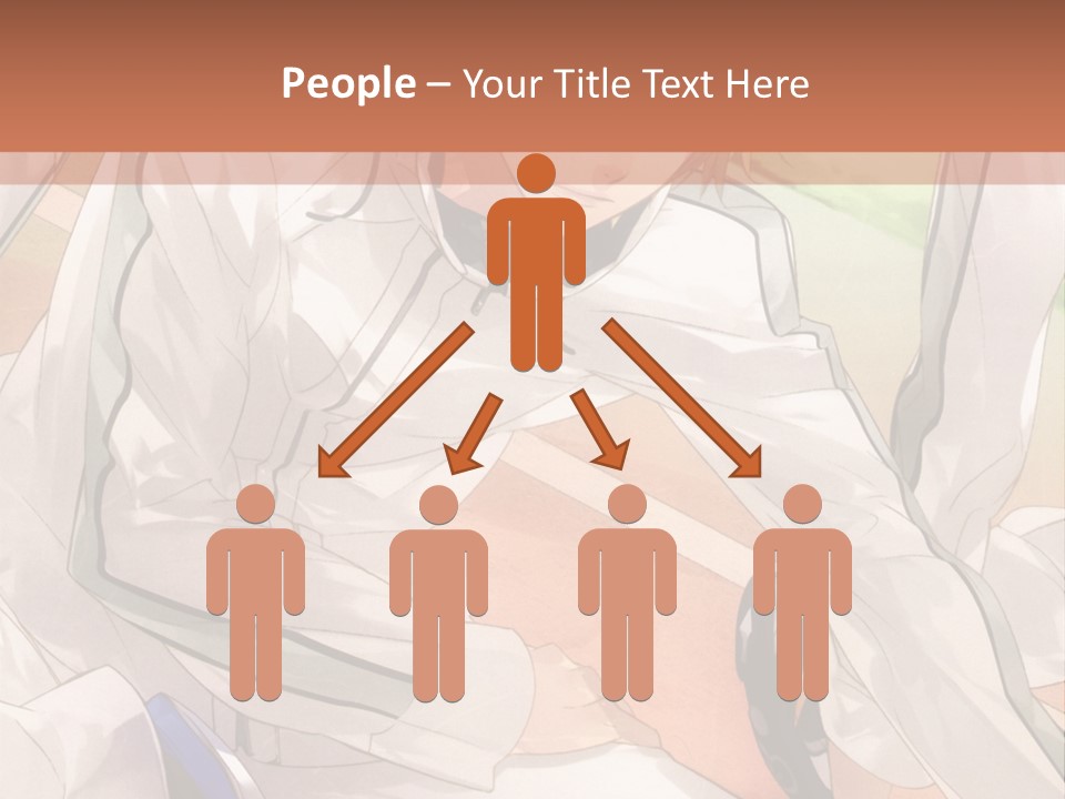 A Couple Of People Sitting Next To Each Other PowerPoint Template