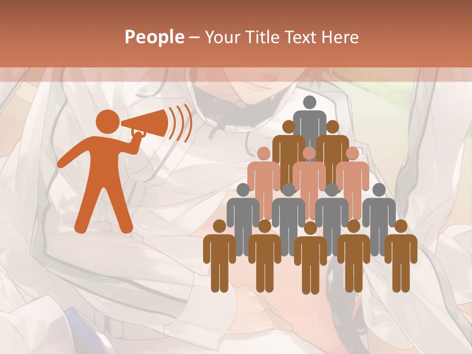 A Couple Of People Sitting Next To Each Other PowerPoint Template