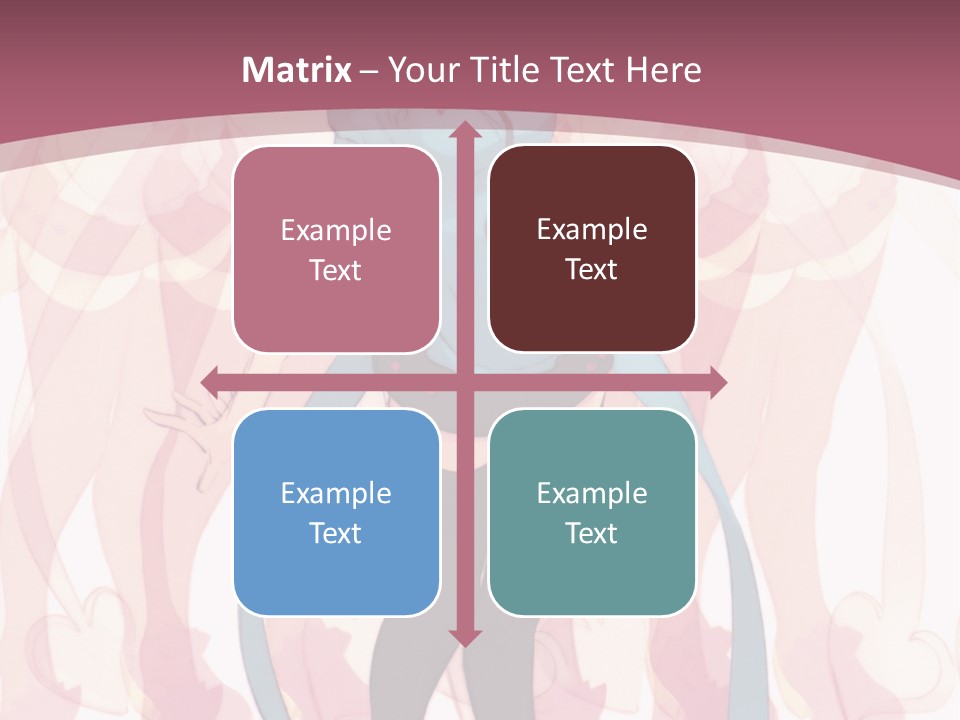 A Girl With Pink Hair Standing In Front Of A Group Of People PowerPoint Template