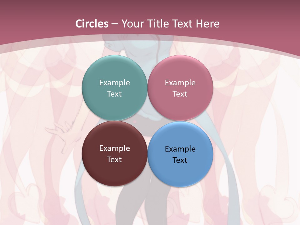 A Girl With Pink Hair Standing In Front Of A Group Of People PowerPoint Template