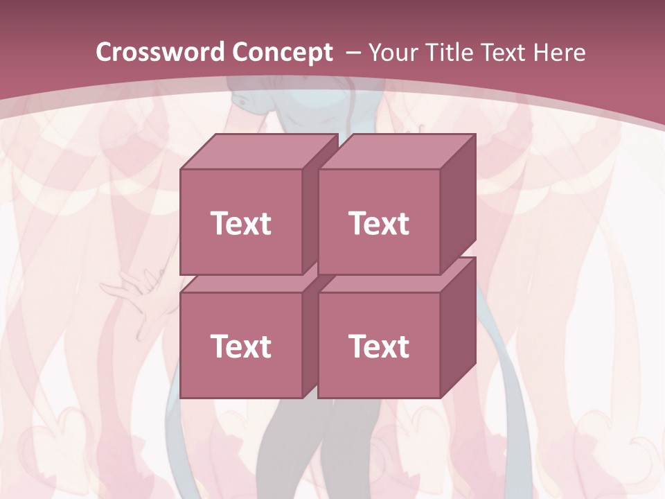 A Girl With Pink Hair Standing In Front Of A Group Of People PowerPoint Template