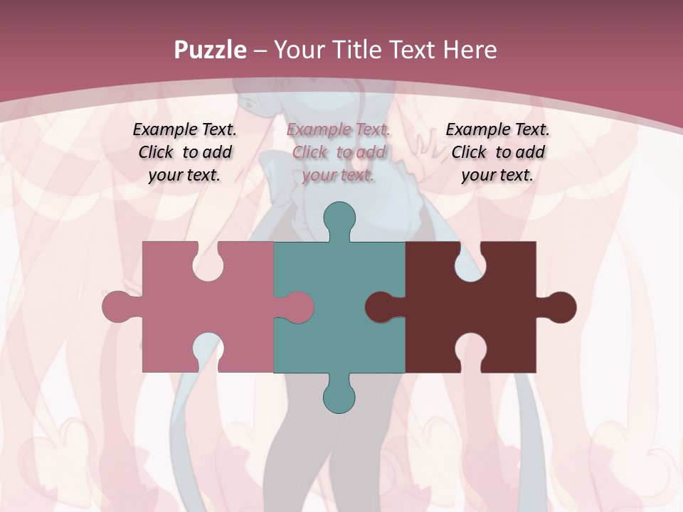 A Girl With Pink Hair Standing In Front Of A Group Of People PowerPoint Template