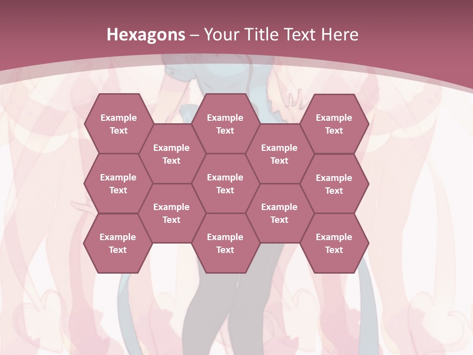 A Girl With Pink Hair Standing In Front Of A Group Of People PowerPoint Template