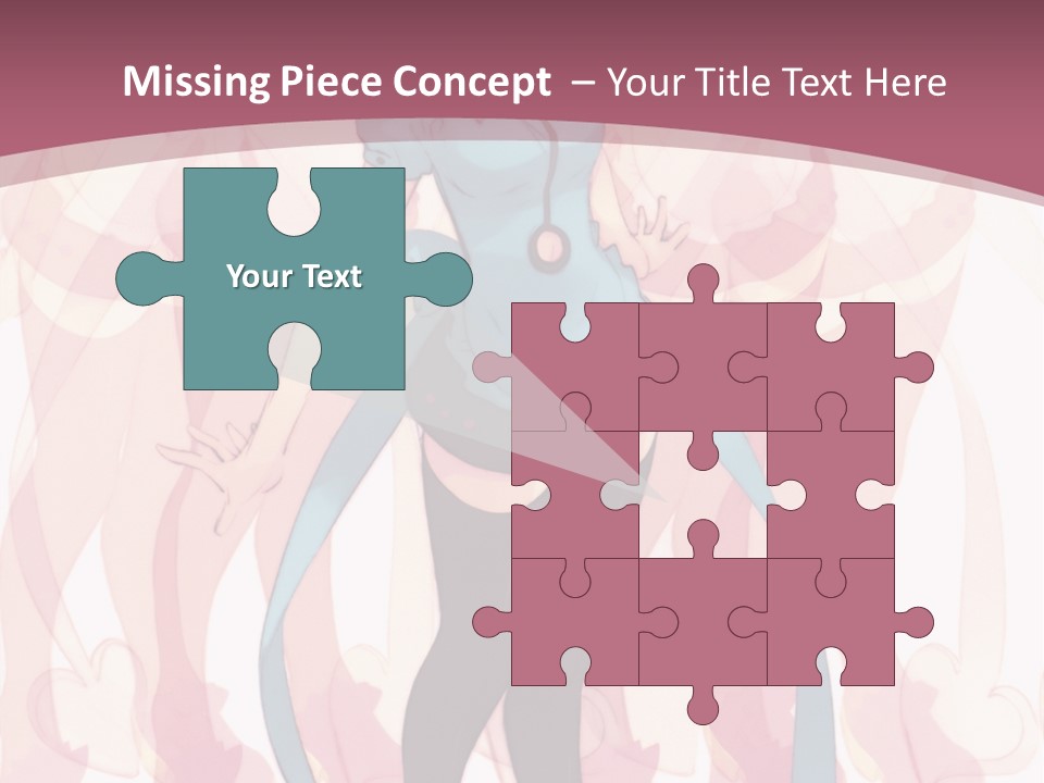 A Girl With Pink Hair Standing In Front Of A Group Of People PowerPoint Template