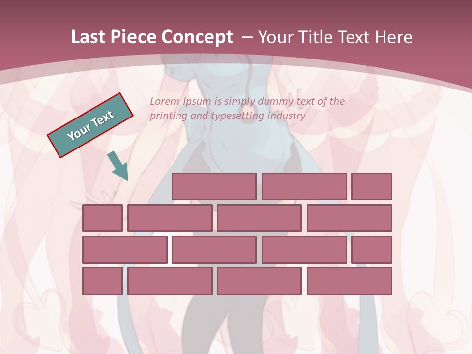 A Girl With Pink Hair Standing In Front Of A Group Of People PowerPoint Template