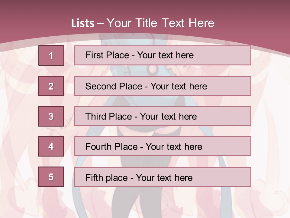 A Girl With Pink Hair Standing In Front Of A Group Of People PowerPoint Template