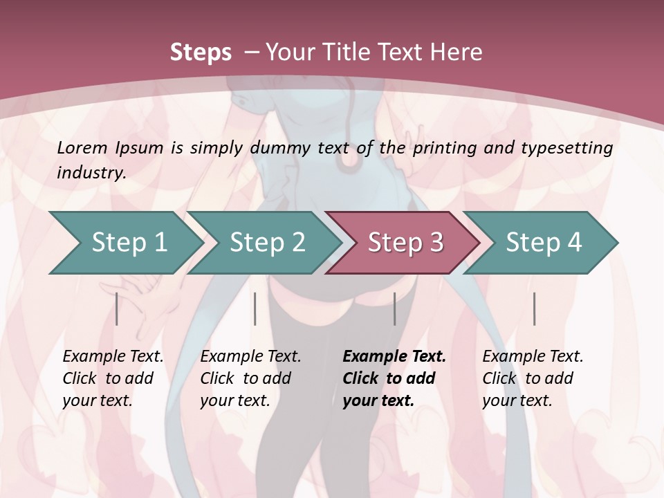 A Girl With Pink Hair Standing In Front Of A Group Of People PowerPoint Template