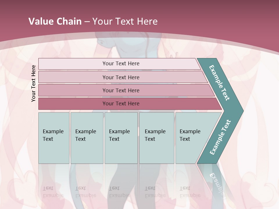 A Girl With Pink Hair Standing In Front Of A Group Of People PowerPoint Template
