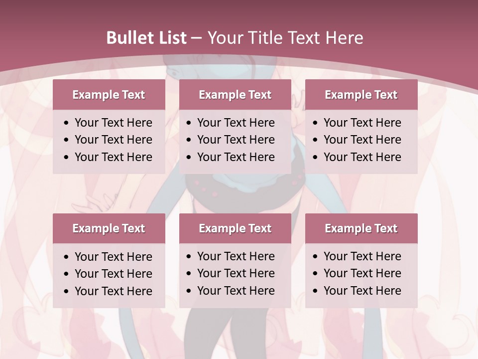 A Girl With Pink Hair Standing In Front Of A Group Of People PowerPoint Template