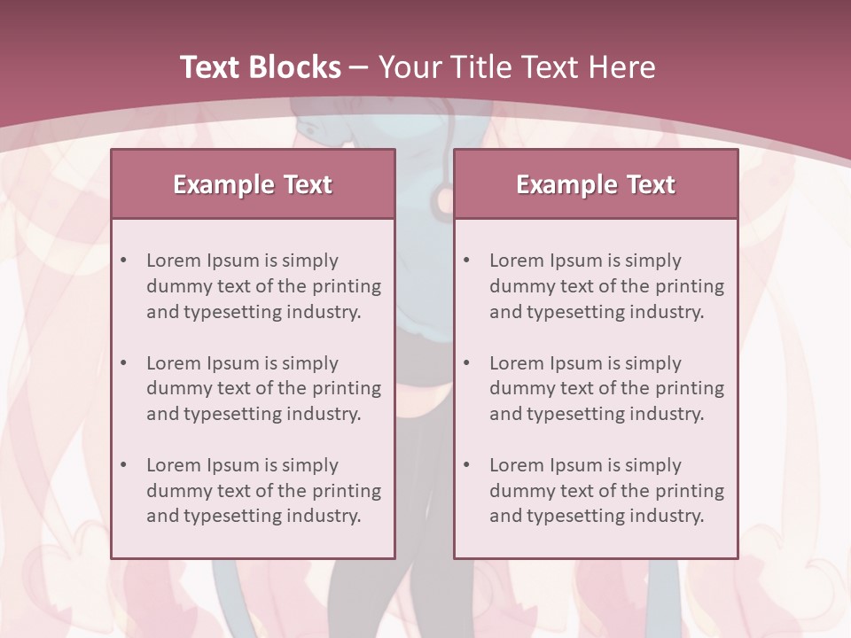 A Girl With Pink Hair Standing In Front Of A Group Of People PowerPoint Template