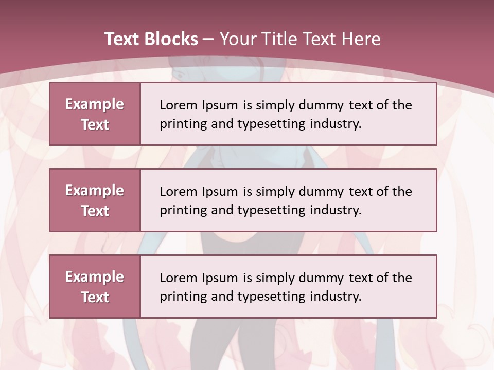 A Girl With Pink Hair Standing In Front Of A Group Of People PowerPoint Template