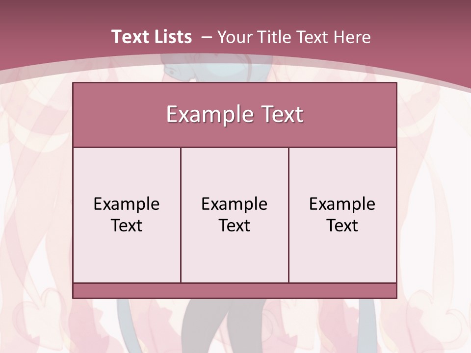 A Girl With Pink Hair Standing In Front Of A Group Of People PowerPoint Template