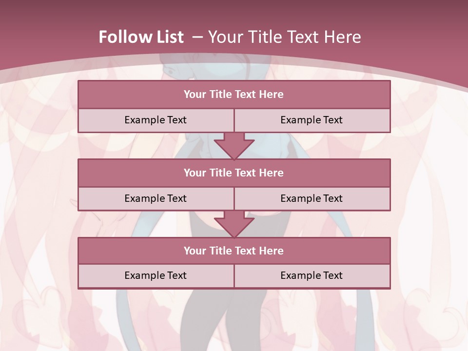 A Girl With Pink Hair Standing In Front Of A Group Of People PowerPoint Template