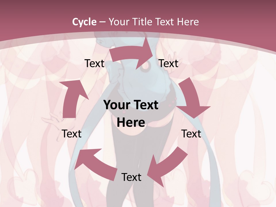 A Girl With Pink Hair Standing In Front Of A Group Of People PowerPoint Template