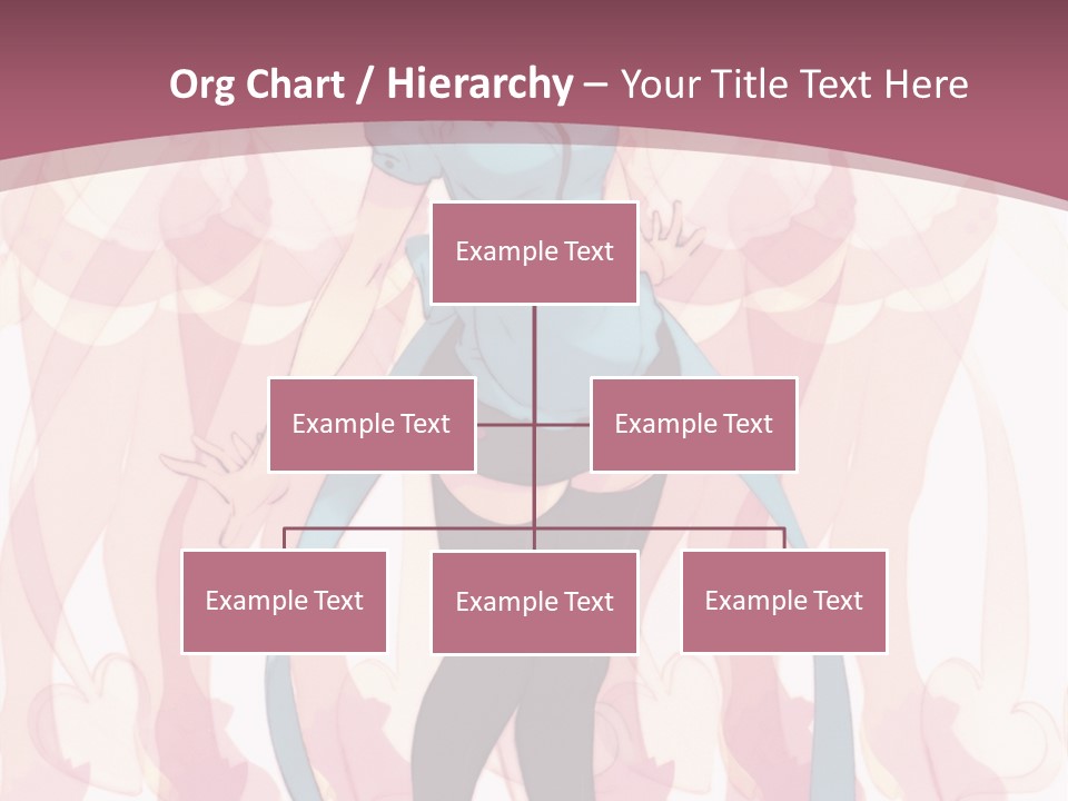 A Girl With Pink Hair Standing In Front Of A Group Of People PowerPoint Template