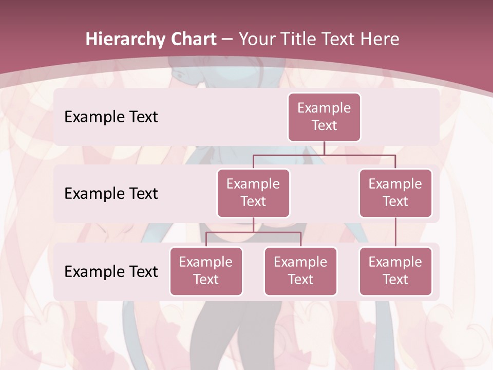 A Girl With Pink Hair Standing In Front Of A Group Of People PowerPoint Template
