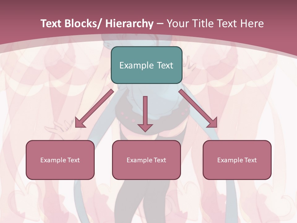 A Girl With Pink Hair Standing In Front Of A Group Of People PowerPoint Template