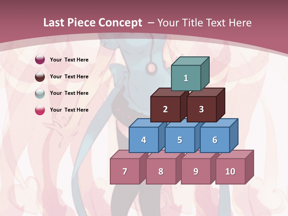 A Girl With Pink Hair Standing In Front Of A Group Of People PowerPoint Template