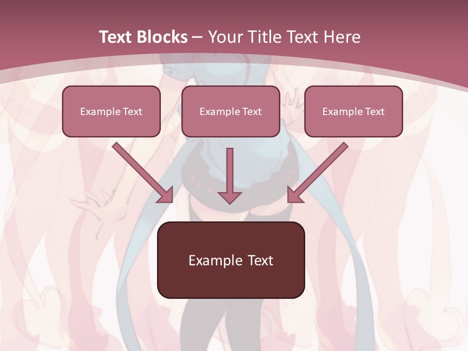 A Girl With Pink Hair Standing In Front Of A Group Of People PowerPoint Template