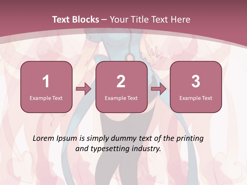 A Girl With Pink Hair Standing In Front Of A Group Of People PowerPoint Template