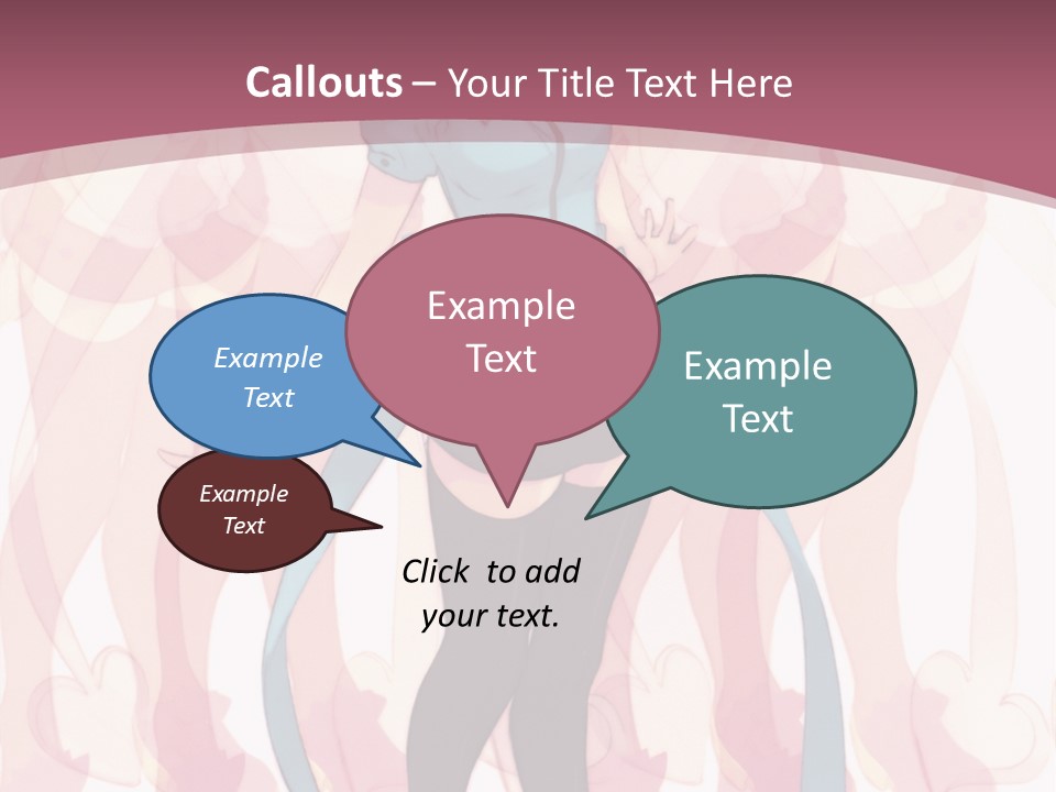 A Girl With Pink Hair Standing In Front Of A Group Of People PowerPoint Template