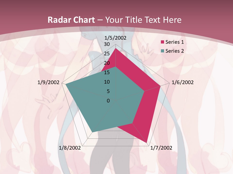 A Girl With Pink Hair Standing In Front Of A Group Of People PowerPoint Template