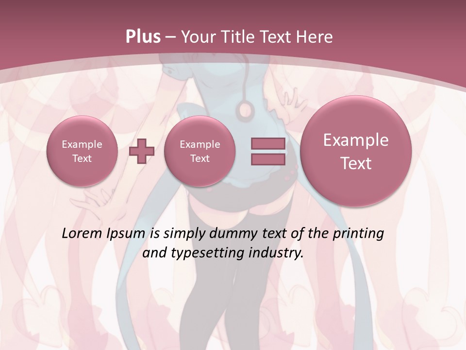 A Girl With Pink Hair Standing In Front Of A Group Of People PowerPoint Template