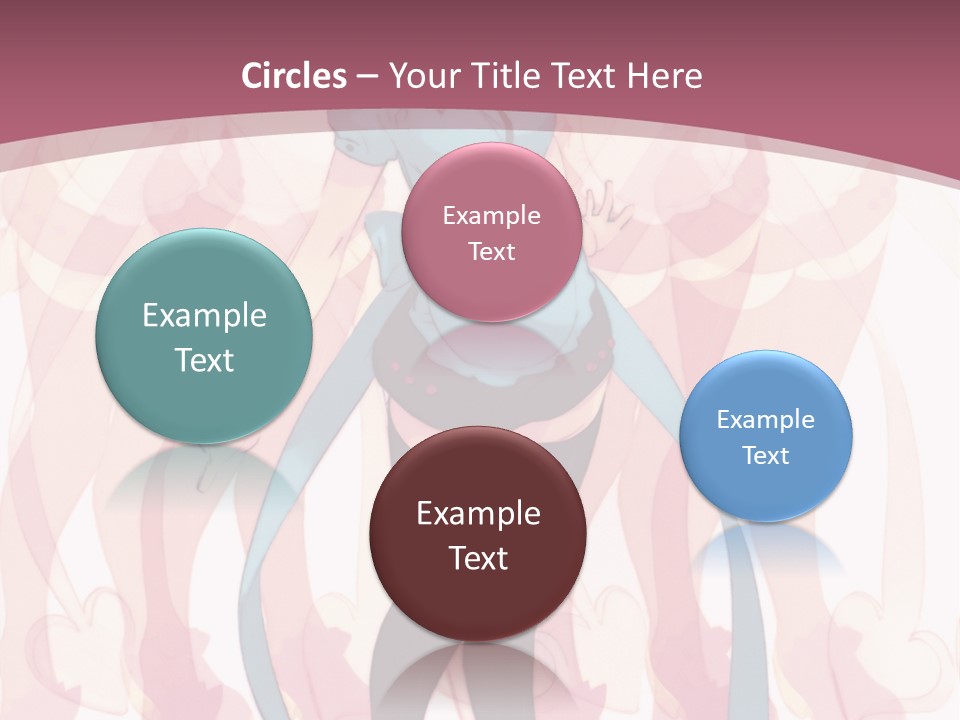 A Girl With Pink Hair Standing In Front Of A Group Of People PowerPoint Template