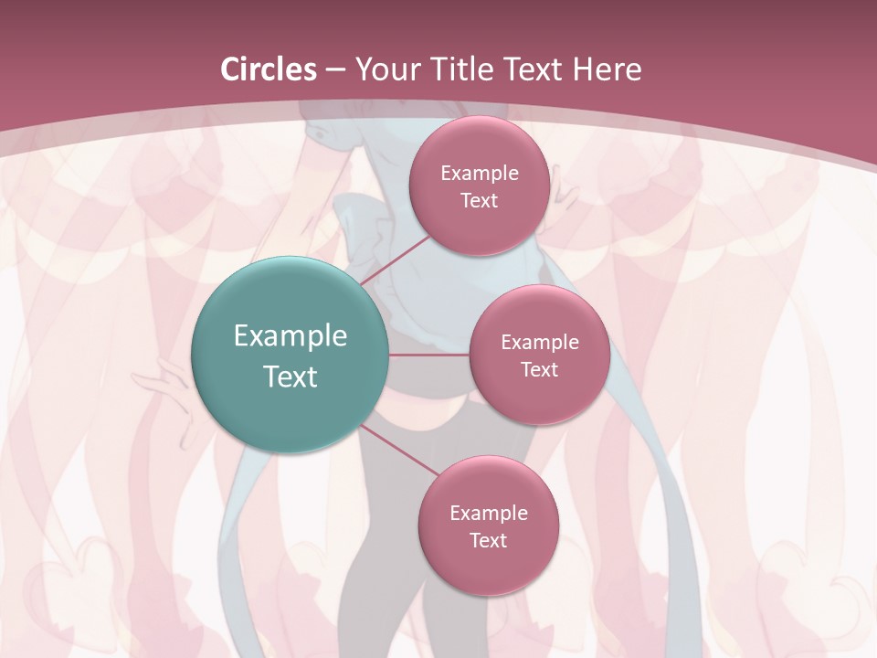 A Girl With Pink Hair Standing In Front Of A Group Of People PowerPoint Template