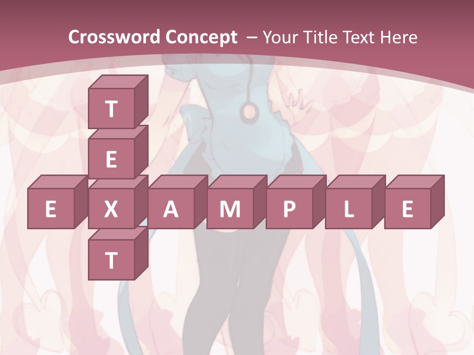 A Girl With Pink Hair Standing In Front Of A Group Of People PowerPoint Template