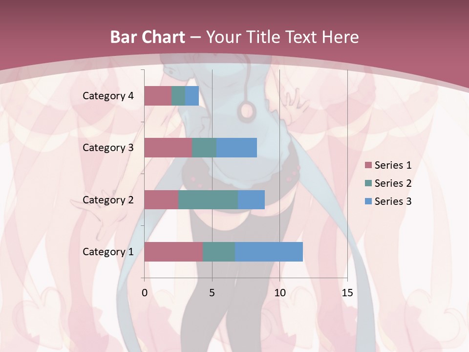 A Girl With Pink Hair Standing In Front Of A Group Of People PowerPoint Template