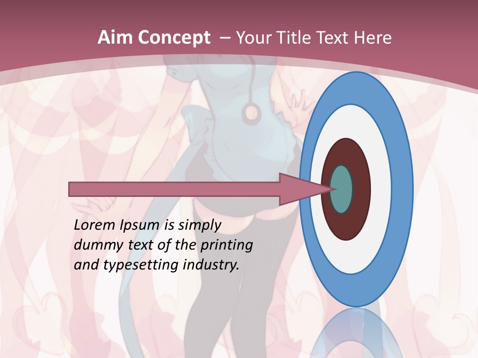 A Girl With Pink Hair Standing In Front Of A Group Of People PowerPoint Template