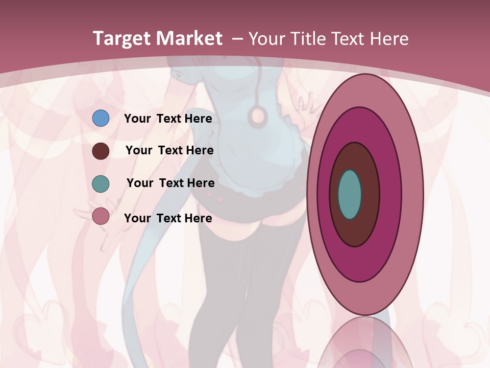 A Girl With Pink Hair Standing In Front Of A Group Of People PowerPoint Template