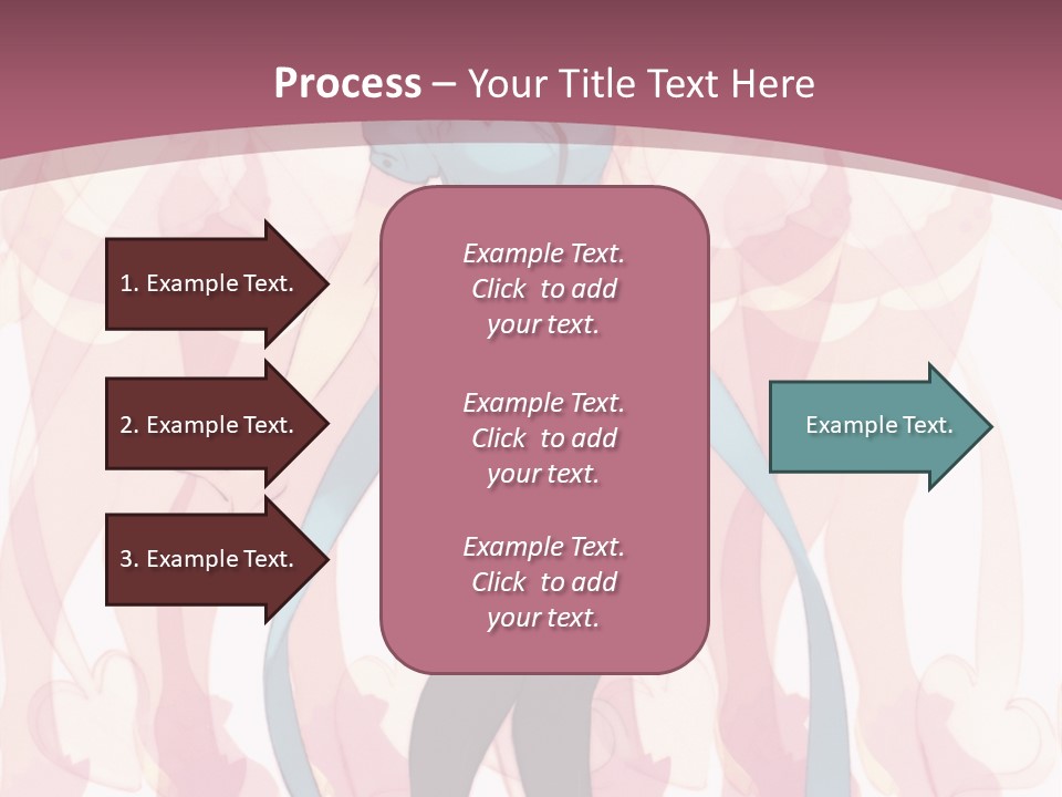 A Girl With Pink Hair Standing In Front Of A Group Of People PowerPoint Template