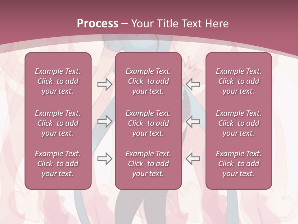 A Girl With Pink Hair Standing In Front Of A Group Of People PowerPoint Template