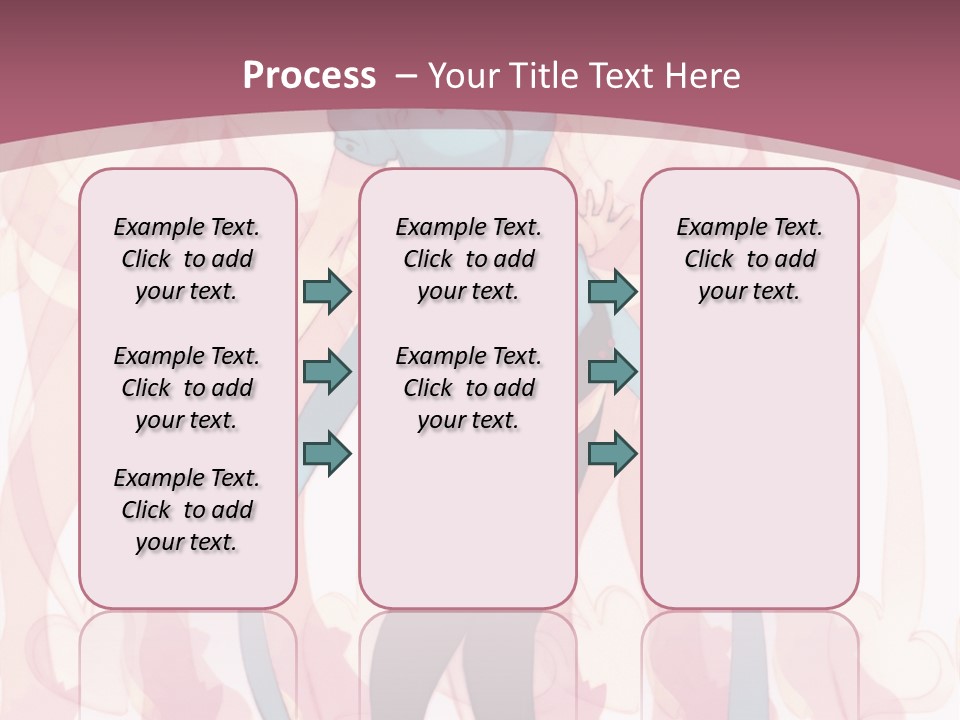 A Girl With Pink Hair Standing In Front Of A Group Of People PowerPoint Template