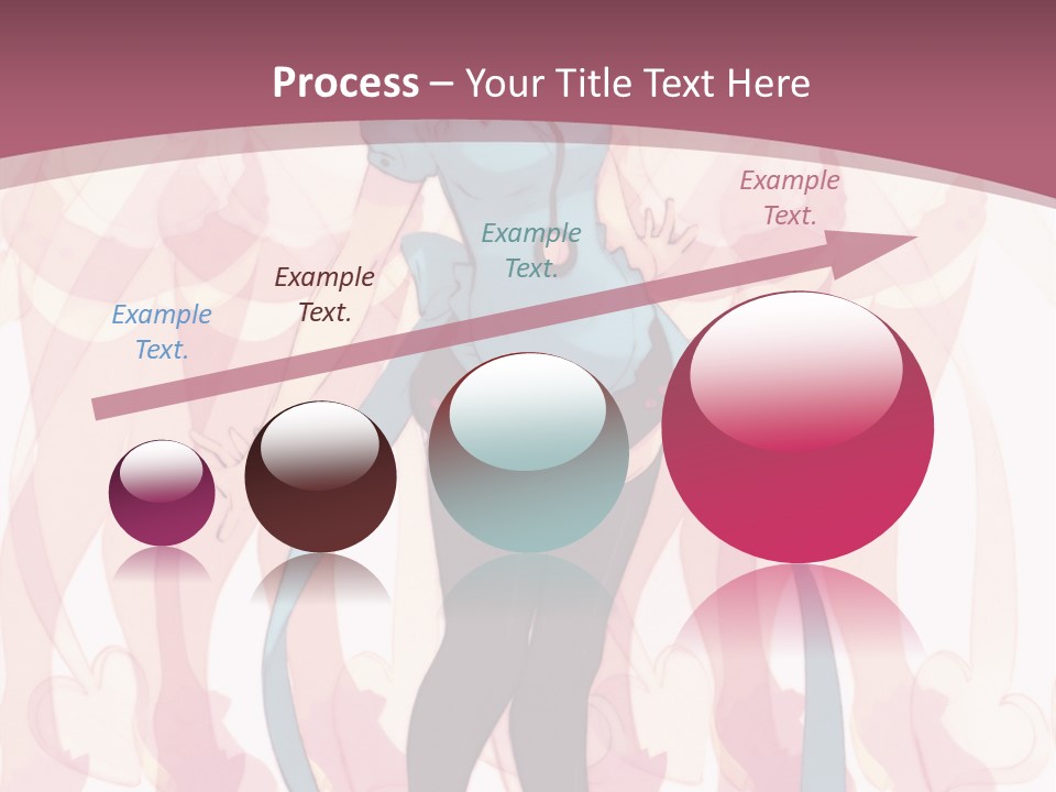 A Girl With Pink Hair Standing In Front Of A Group Of People PowerPoint Template