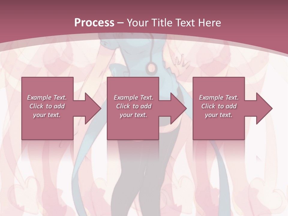 A Girl With Pink Hair Standing In Front Of A Group Of People PowerPoint Template